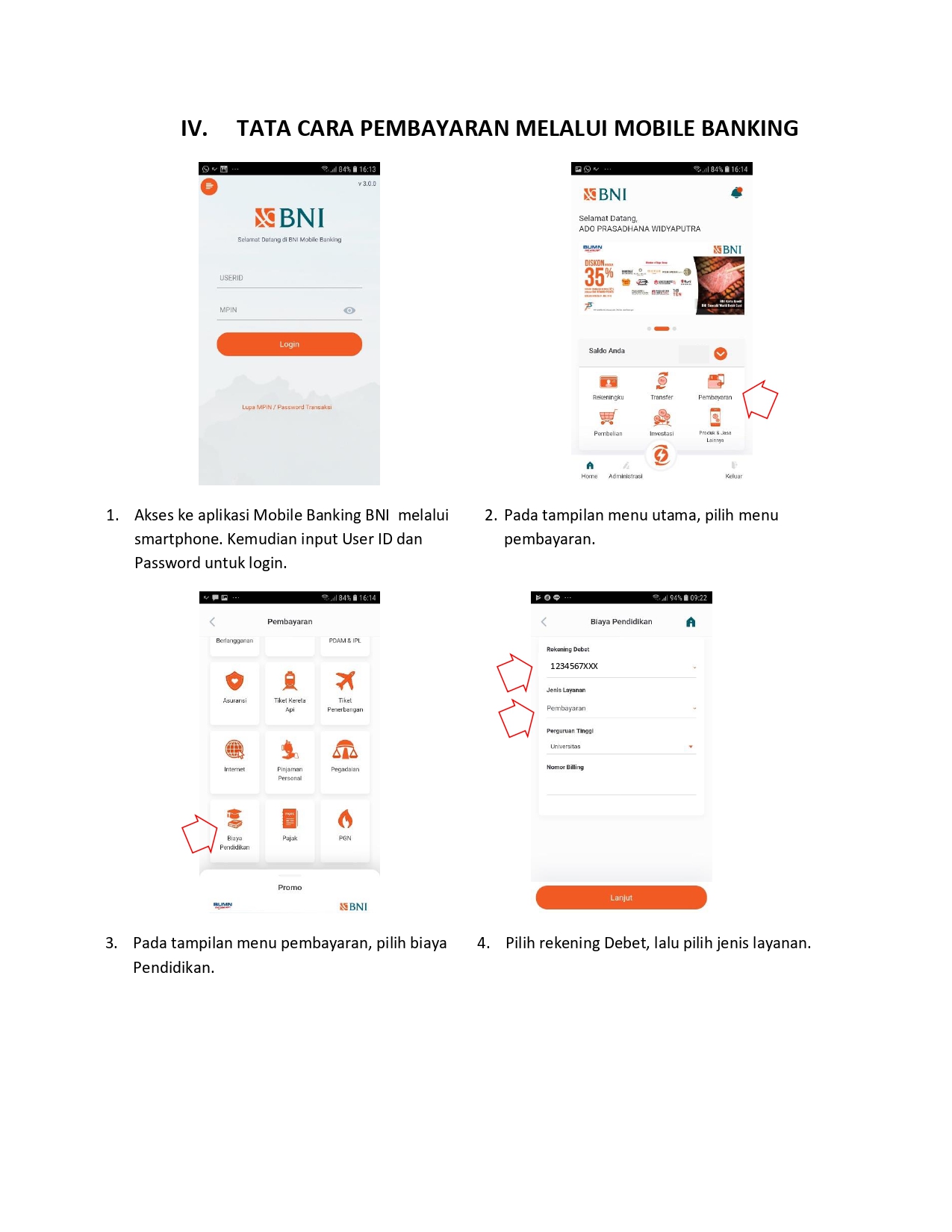 Tata Cara Pembayaran Biaya Pendaftaran