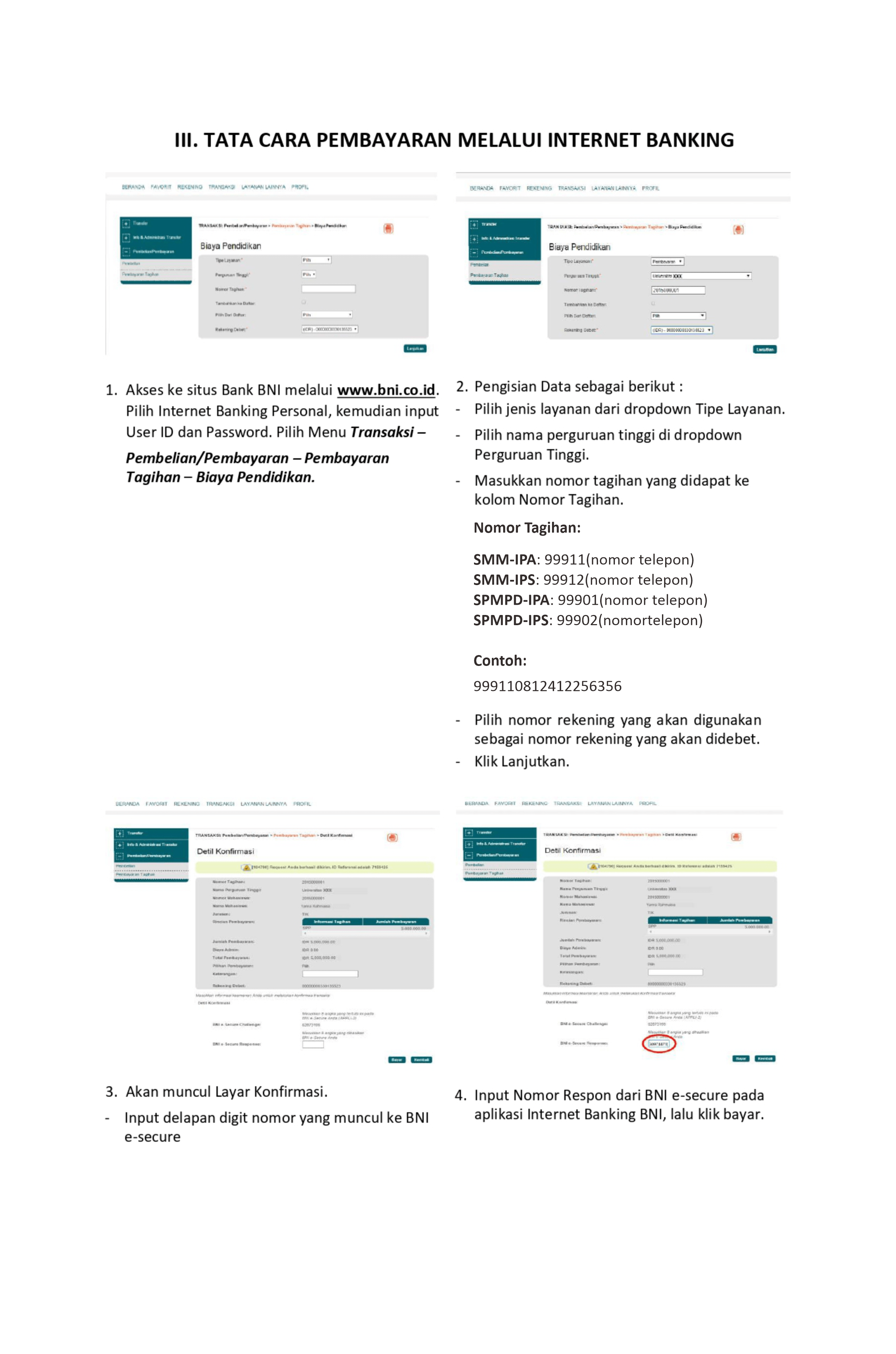 Tata Cara Pembayaran Biaya Pendaftaran